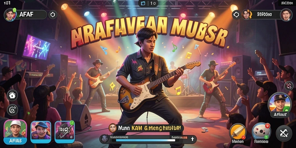 Tampilan menarik dari gameplay AFAF yang penuh warna.