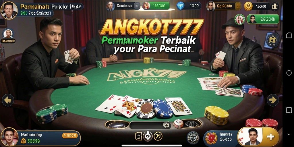 Tampilan layar permainan Poker di ANGKOT777 yang mengasyikkan.