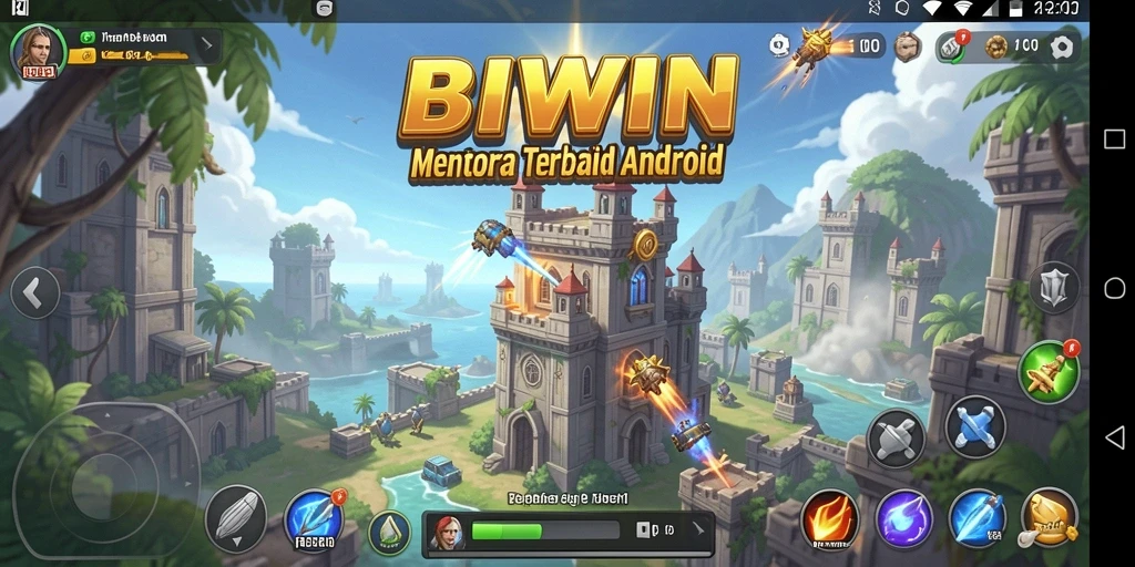 Screenshot BIWIN menampilkan aksi pertahanan menara yang mendebarkan.