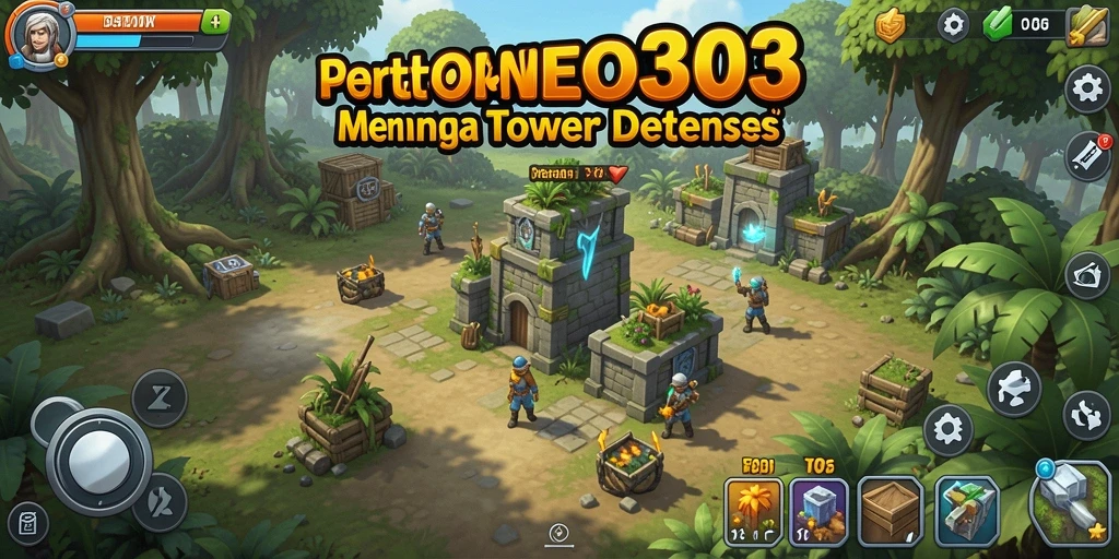 Tampilan gameplay menakjubkan dari Tower Defense BORNEO303.