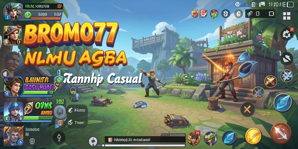 Gameplay BROMO77 yang ceria dan penuh tantangan.