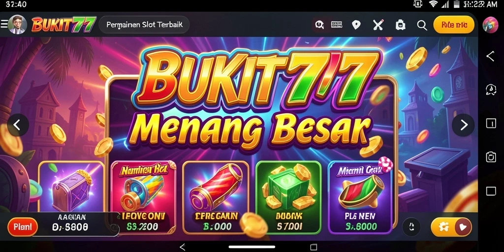 Tampilan gameplay menarik dari BUKIT777 yang penuh warna.