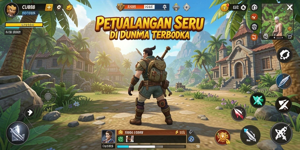 Tampilan gameplay menakjubkan di dunia terbuka CU888.