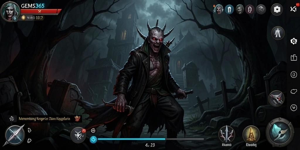 Gameplay mendebarkan dalam suasana yang menyeramkan.