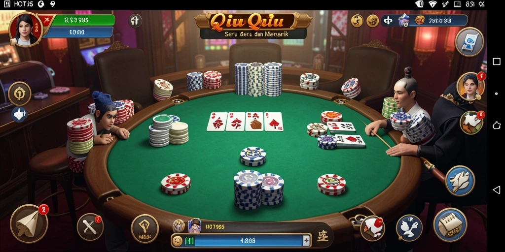 Tangkapan layar gameplay HOT985 yang menampilkan aksi seru QiuQiu.