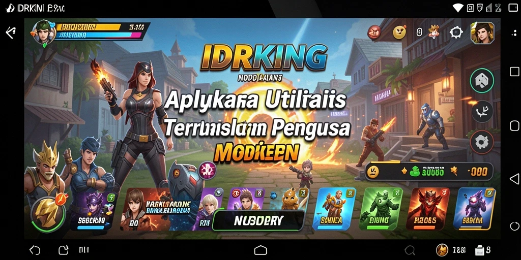 Tampilan antarmuka utama IDRKING menampilkan fitur utilitas yang memudahkan pengguna.