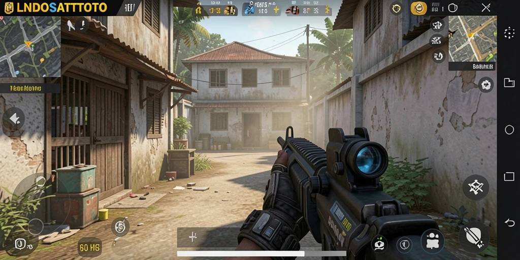 Tampilan gameplay <strong>LNDOSATTOTO</strong> yang mendebarkan dengan aksi tembak-menembak.