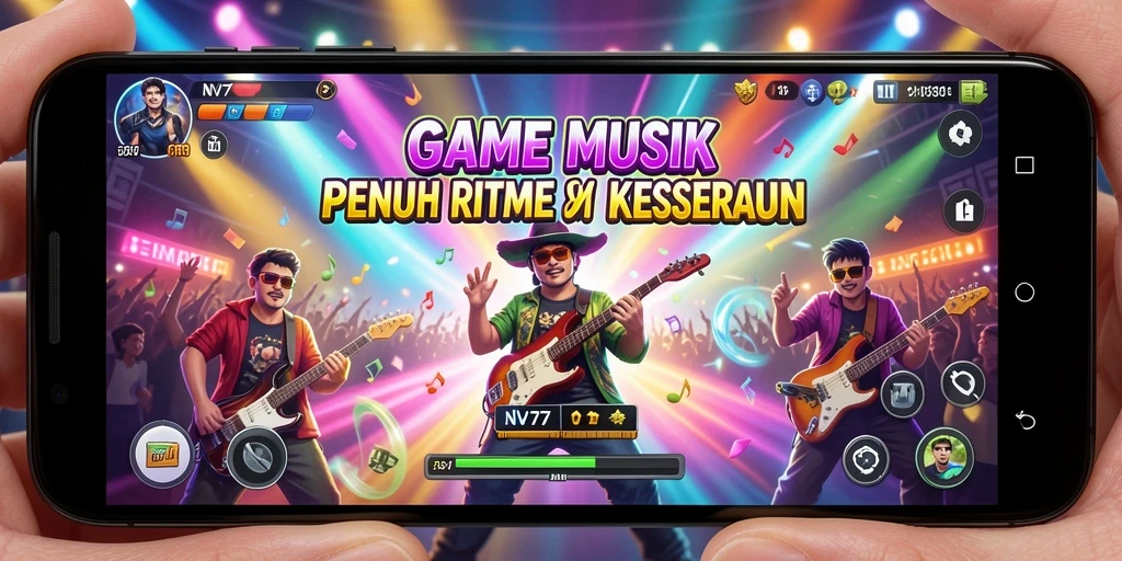 Screenshot utama NV77 menampilkan gameplay yang mengasyikkan dan penuh warna.
