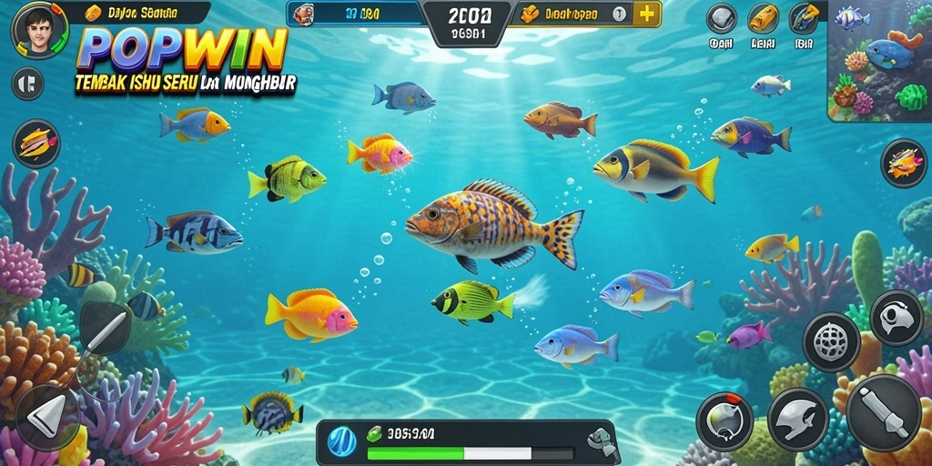 Screenshot utama gameplay Tembak Ikan di POPWIN.