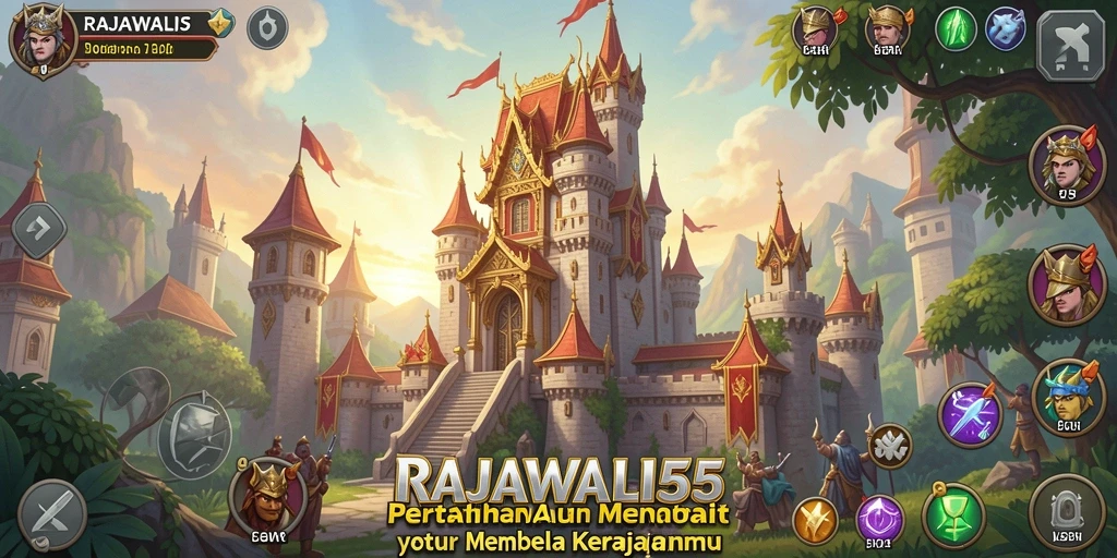 Screenshot gameplay Tower Defense RAJAWALI55 dengan strategi bertahan yang menarik.