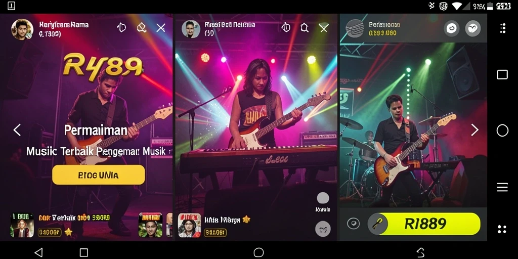 Screenshot menampilkan pengguna bernyanyi dengan semangat dalam RI889.