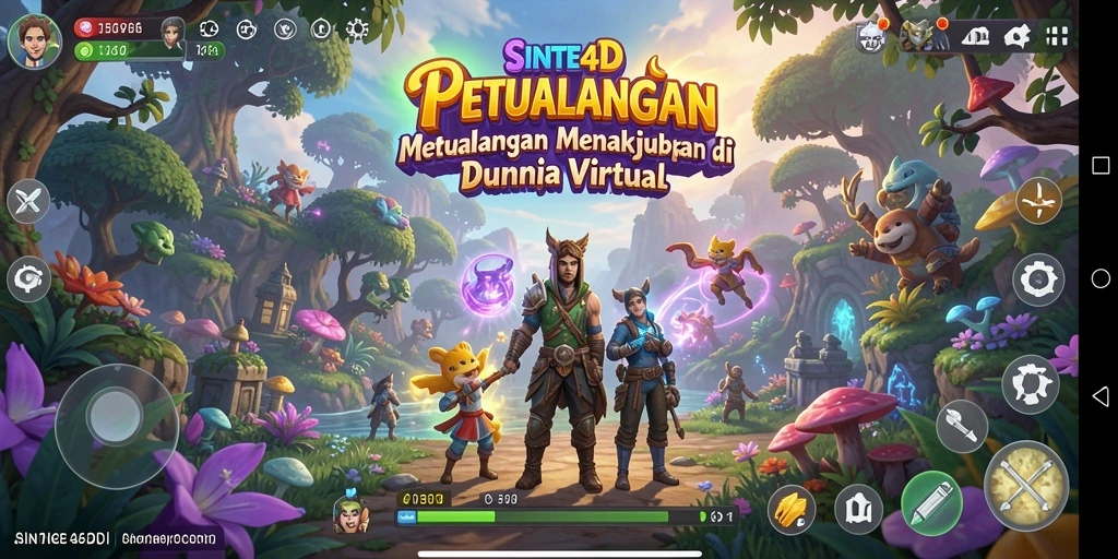 Tangkapan layar gameplay SINTE4D yang menampilkan aksi petualangan menarik.