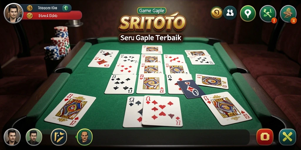 Screenshot gameplay SRITOTO menampilkan pengalaman Gaple yang seru dan mengasyikkan.