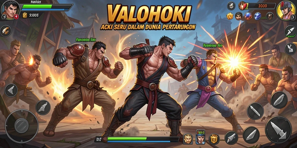 Tampilan gameplay seru dan penuh aksi di VALOHOKI.
