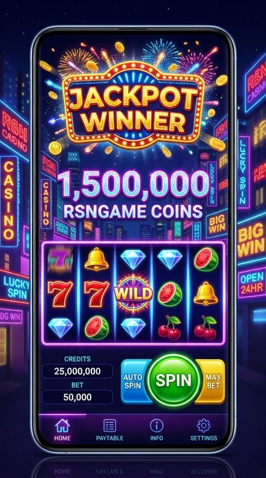 Tampilan utama aplikasi rsngame yang menarik dan mudah dinavigasi.